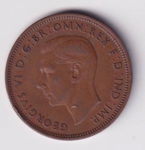 GREAT BRITAIN - GEORGE VI HALF PENNY 1937 - BRONZE