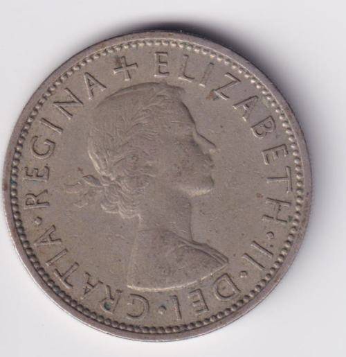 GREAT BRITAIN TWO SHILLINGS `FLORIN` 1964 KM#906 COPPER/NICKEL - SEE SCANS