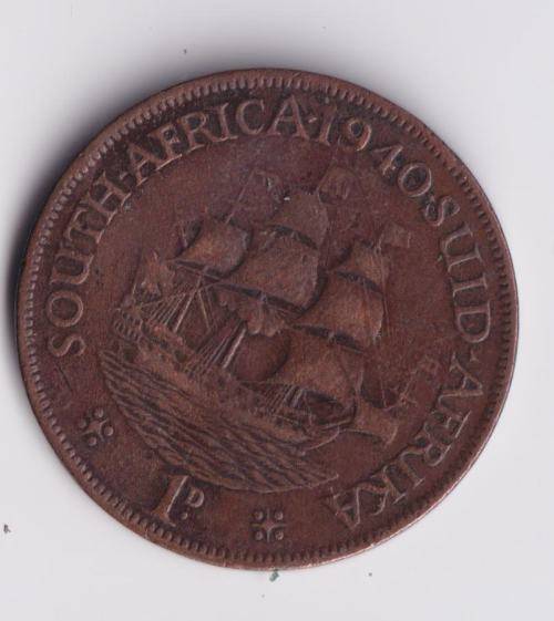 UNION OF SOUTH AFRICA 1d ONE PENNY 1940