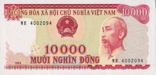 Vietnam 10000 Dong 1993 P 115 UNC