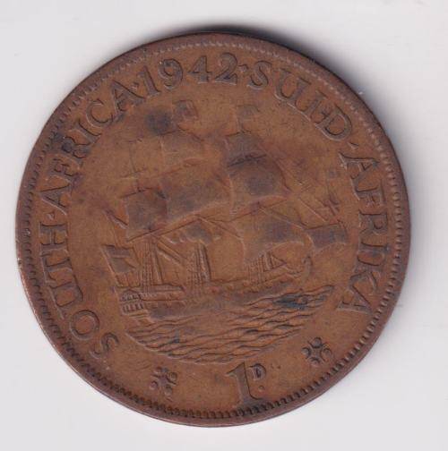 UNION OF SOUTH AFRICA - ONE Penny - George VI 1942