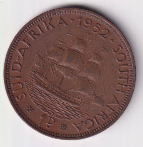 UNION OF SOUTH AFRICA - ONE Penny - George VI 1952