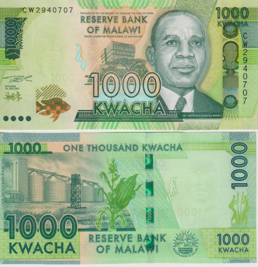 Malawi 1,000 Kwacha 2021, P-67e.2, UNC