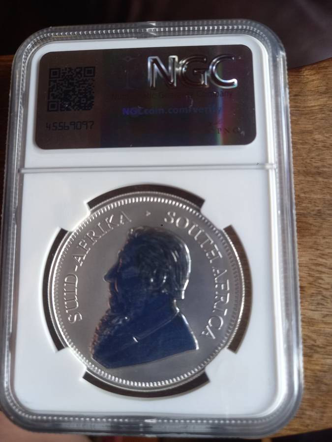 2017 SILVER 1 OZ KRUGER RAND NGC SLABBED SP67 50TH ANNIVERSARY