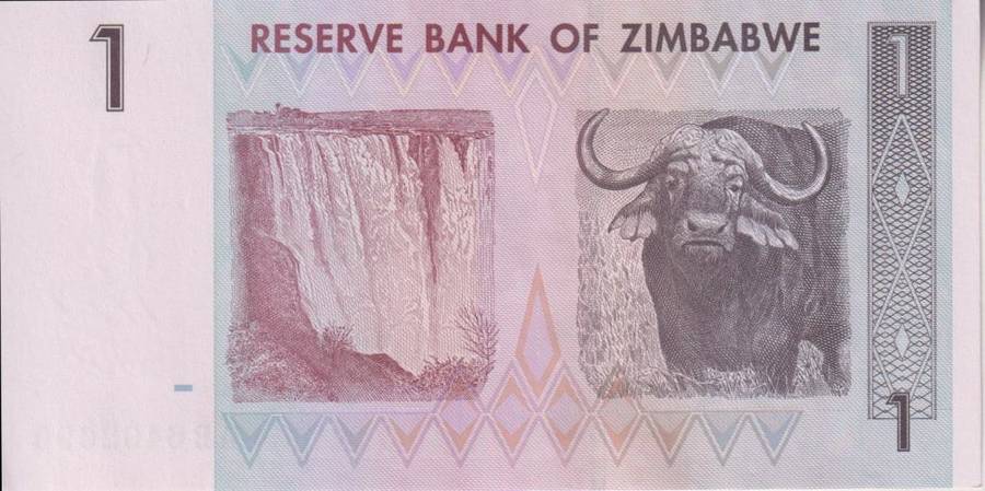 ZIMBABWE 1 DOLLAR 2007 P 65 UNC