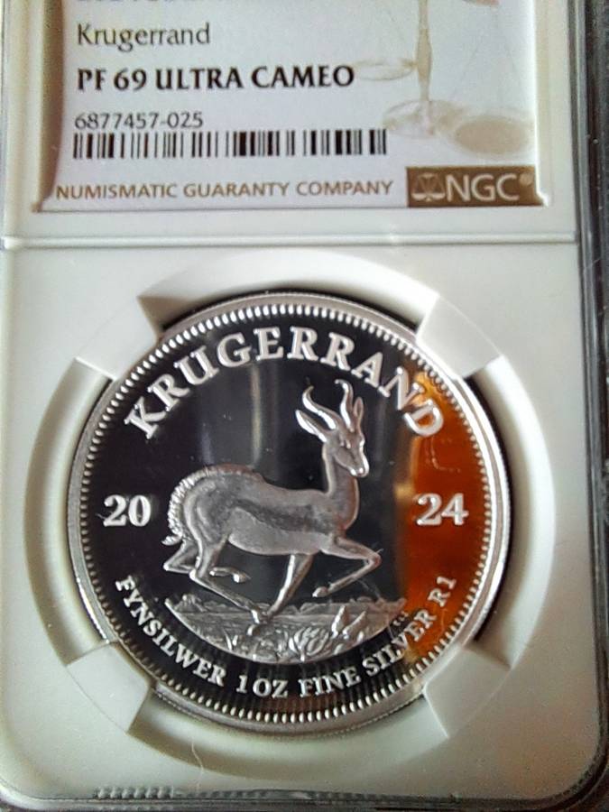2024 SILVER 1 OZ KRUGER RAND NGC SLABBED PF69 ULTRA CAMEO
