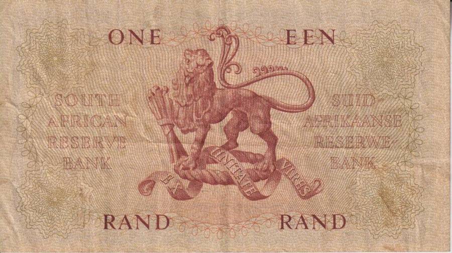 REPUBLIC OF SOUTH AFRICA - 1 RAND M.H. de Kock A/13 1961 A/E 306 VF