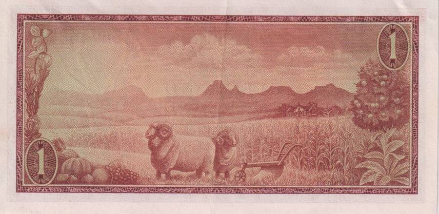 REPUBLIC OF SOUTH AFRICA - 1 RAND G.Rissik A/15 1966 #A/E 323 XF