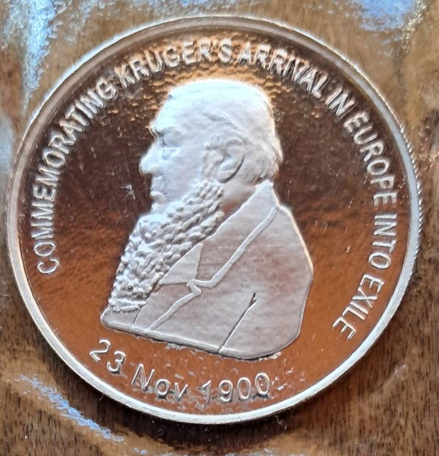 1 oz  Fine Silver - ANGLO BOER WAR COMMEMORATION 2007 - PAUL KRUGER`S EXILE TO EUROPE