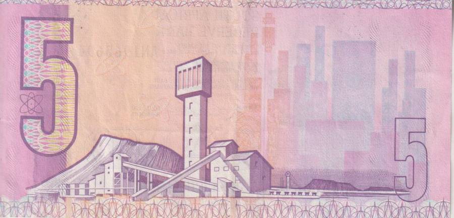 REPUBLIC OF SOUTH AFRICA - 5 RAND C.L.Stals AN 1990 E/A 469 VF
