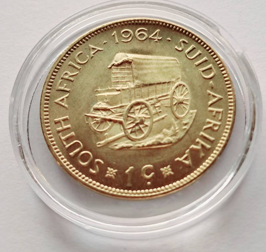 REPUBLIC OF SOUTH AFRICA - 1 cent 1961  Jan Van Riebeeck - BEAUTIFUL CONDITION (IN CAPSULE)