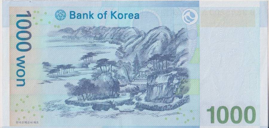 SOUTH KOREA 1000 WON 2007 P54  UNC