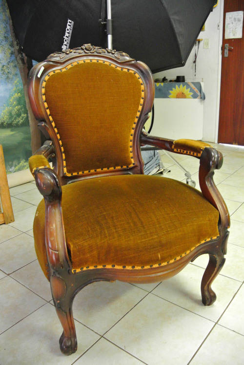 Victorian Mahogany Front Room Chair. Beautifully carved, upholstered in excellent condition