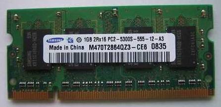 Samsung 1GB 2rx16 pc2-5300s-555-12 (1GB DDR2 Notebook Ram)