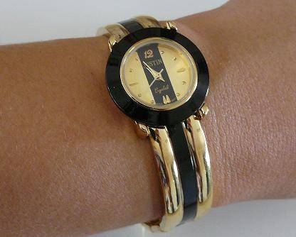 **STUNNING - GOLD & BLACK - QUARTZ WATCH**