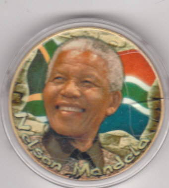 CookIsland Nelson Mandela Commemoration 24ct GP Token Encapsulated