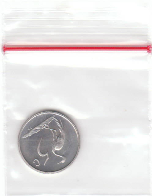 THE SCARSE 1989 PROOF 5c IN ZIP LOCK BAG
