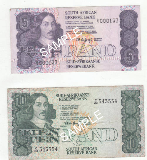 TW DE JONGH NOTES R5 AND R10