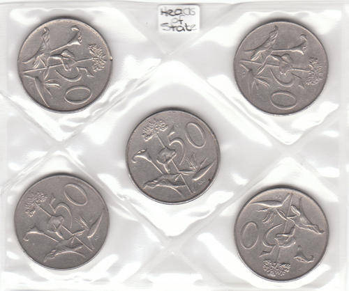 Complete set of Heads 50c
