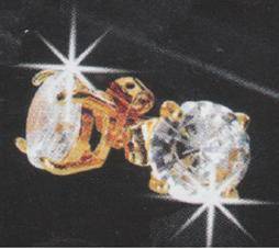 START VALENTINES SHOPPING ! EXCLUSIVE IMPORTED AKI DESIGNER FUSED 18ct GOLD DIAMANTE EARRINGS