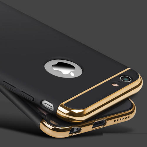 Luxury Metallic Finish Cover Case For iPhone (Black)