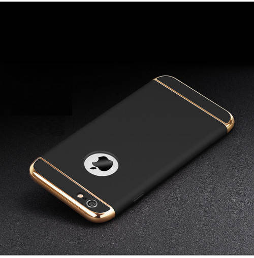 Luxury Metallic Finish Cover Case For iPhone (Black)