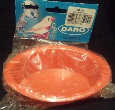 Daro - Orange Oval Bird Bath