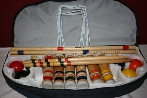 Sport Craft 6 Player Croquet Set Outdoor Backyard Game With Carry Case