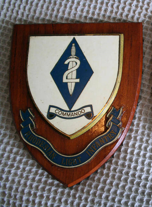 RHODESIAN RLI TWO COMMANDO PLAQUE