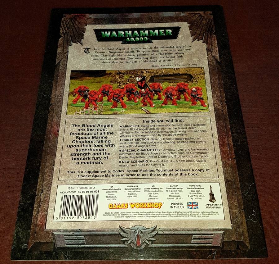 Codex Blood Angels Warhammer 40,000
