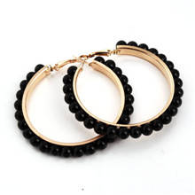 EUROPEAN FASHION LEVER BACK PEARL EAR RINGS