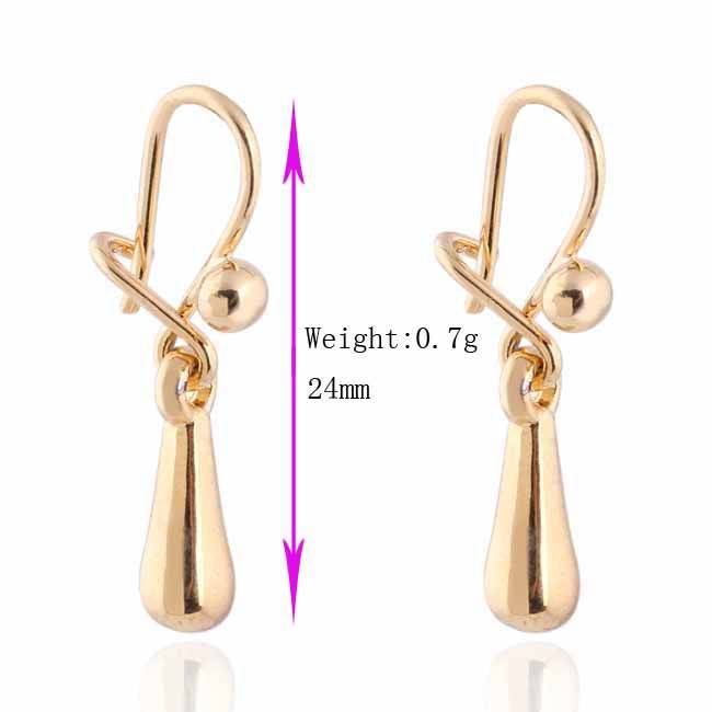 18 KT GOLD PL ANTI ALLERGIC NICKLE FREE DROP EAR RINGS