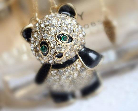 FASHION PANDA BEAR NECKLACE