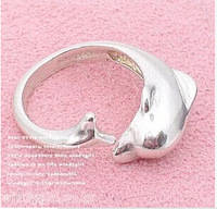 ZINK ALLOY  VINTAGE STYLE DOLPHIN RING SIZE 6.5