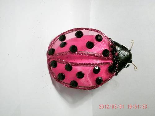 Ladybird with clips (70 x 80 mm) clip on curtains/lamps or wedding decor