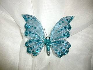 New Colour Princess Butterflies with clips (100 x 70 mm) curtains/lamps or wedding decor