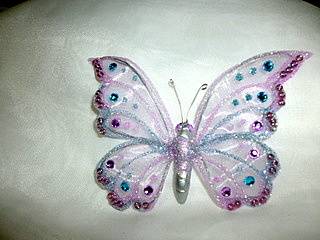 Princess Butterflies with clips (100 x 70 mm) curtains/lamps or wedding decor