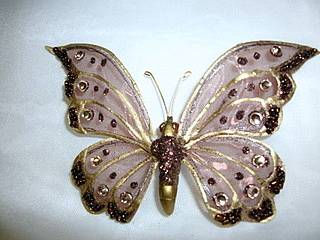 Princess Butterflies with clips (100 x 70 mm) curtains/lamps or wedding decor
