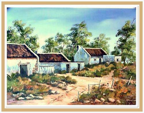 " Family Home "  Original signed acrylic by Reel Fincham