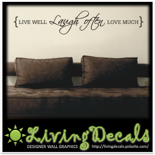 Vinyl Decals Wall Art Stickers - Inspirational Live Well