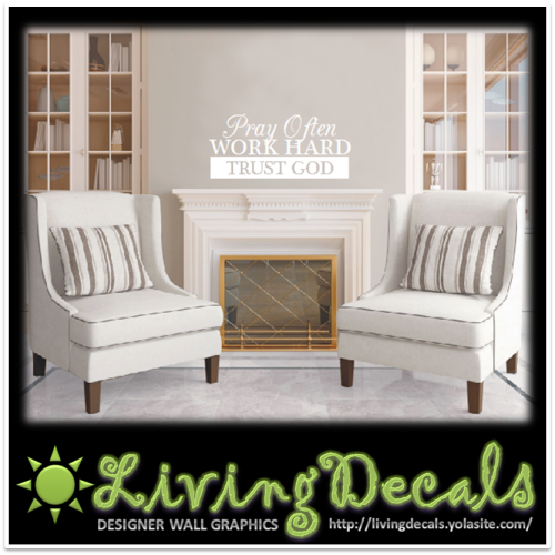Vinyl Decals Wall Art Stickers - Pray Often