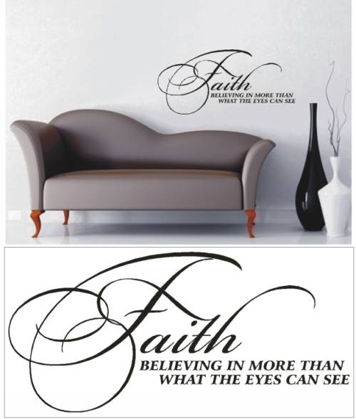 Vinyl Decals Wall Art Stickers - Faith