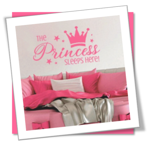 Vinyl Decals Wall Art Stickers - The Princess Sleeps Here