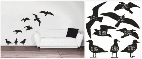Vinyl Decals Wall Art Stickers - Seagull Set