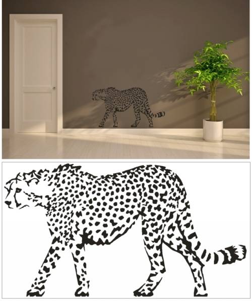 Vinyl Decals Wall Art Stickers - Abstract Cheetah A
