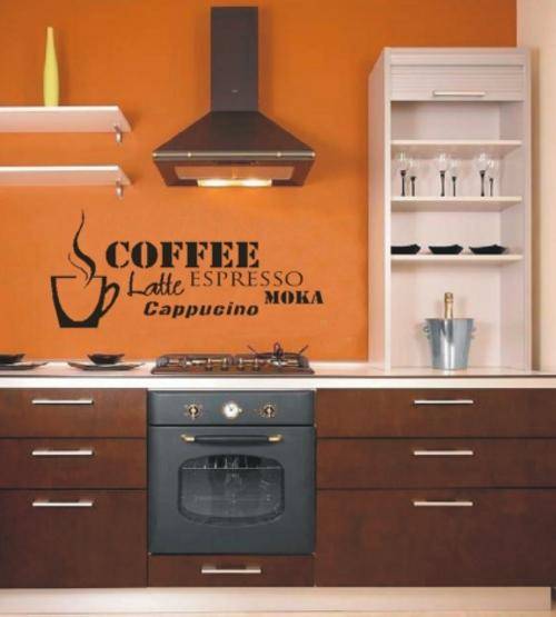 Vinyl Decals Wall Art Stickers - Abstract Coffee