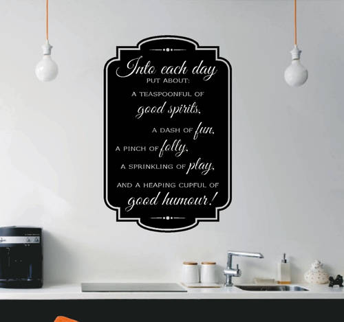 Vinyl Decals Wall Art Stickers - Inspirational Into Each Day