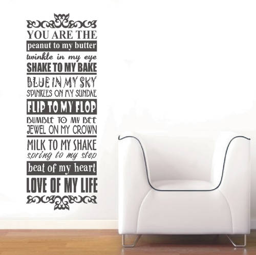 Vinyl Decals Wall Art Stickers - Inspirational Love Of My Life