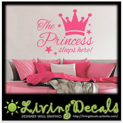 Vinyl Decals Wall Art Stickers - The Princess Sleeps Here