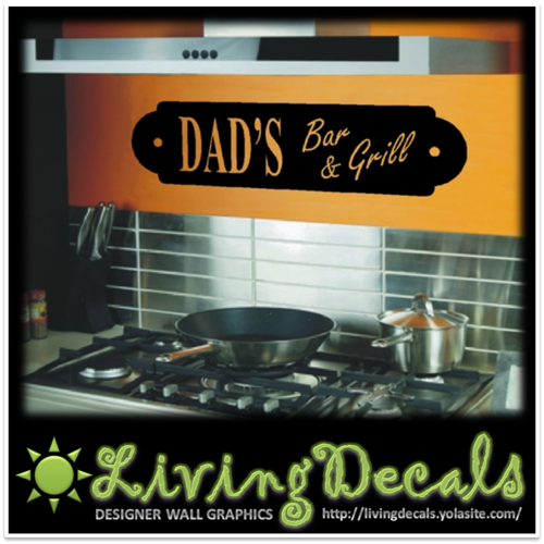 Vinyl Decals Wall Art Stickers - Dad's Bar & Grill